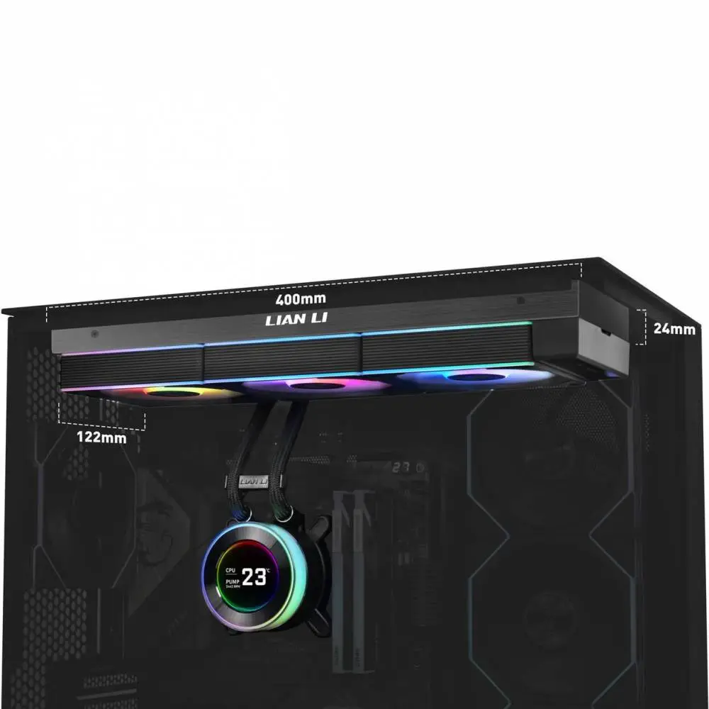 Охладител за процесор Lian Li HydroShift II LCD-C 360CL ARGB - Черен