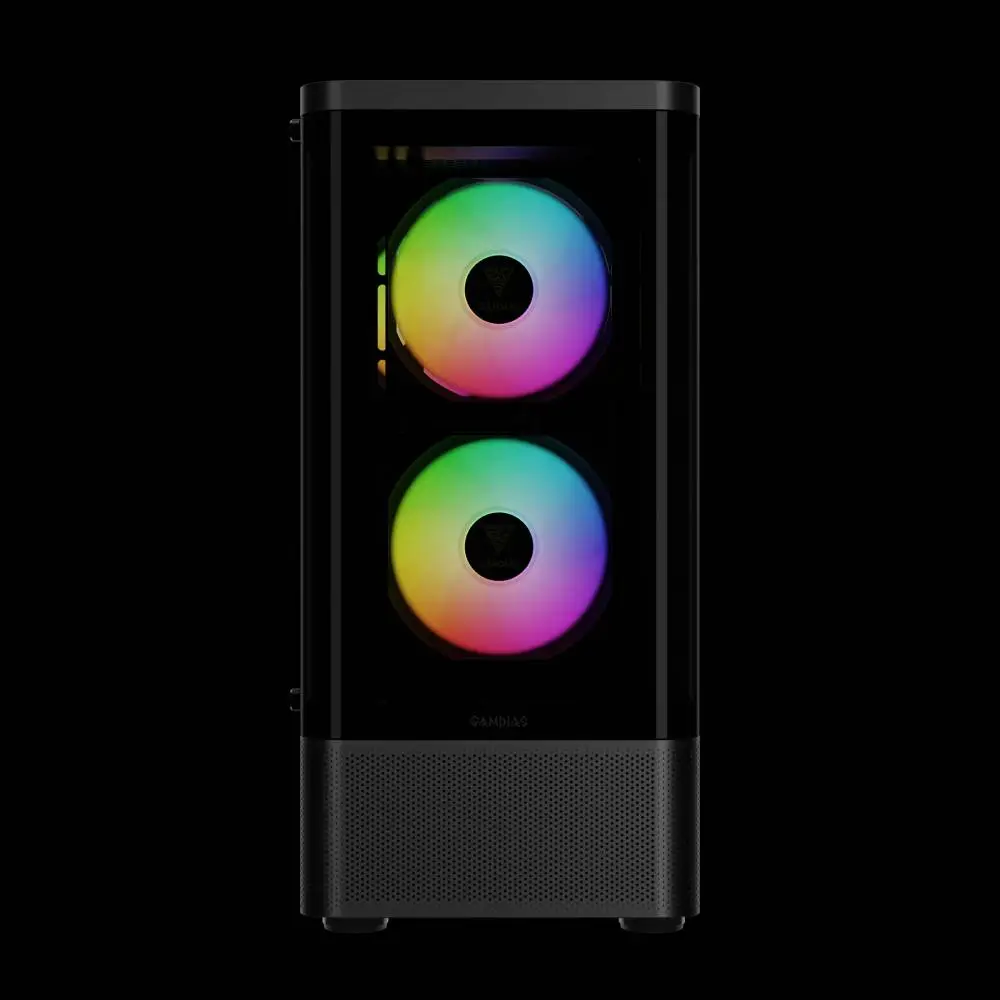 Gamdias кутия Case ATX - TALOS E3 CG - 3 x 120 mm A-RGB, Curved Glass