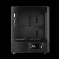 Gamdias кутия Case ATX - ATLAS E2 - 3 x 120 mm A-RGB, Digital Display, Curved Glass