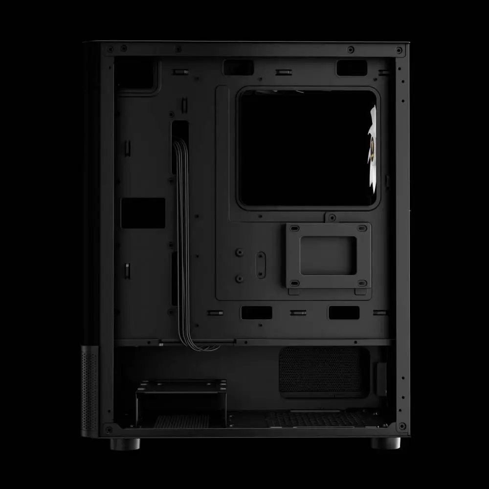 Gamdias кутия Case ATX - ATLAS E2 - 3 x 120 mm A-RGB, Digital Display, Curved Glass