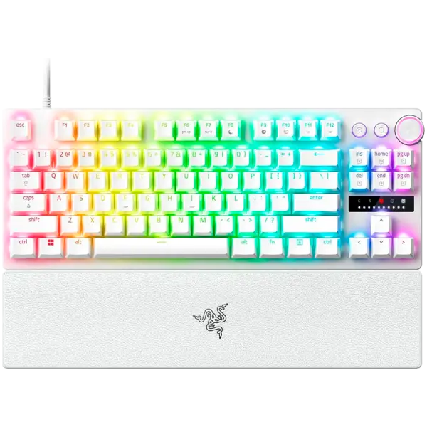 Геймърска клавиатура Razer Huntsman V3 Pro Tenkeyless, бял - (RZ03-04981700-R3M1)