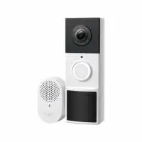 TP LINK нтелигентен видео звънец за врата Tapo D210, 2K QHD (2560&times;1440),160&deg; зрителен ъгъл, microSD до 512 GB, 2.4Ghz, AI-разпознаване