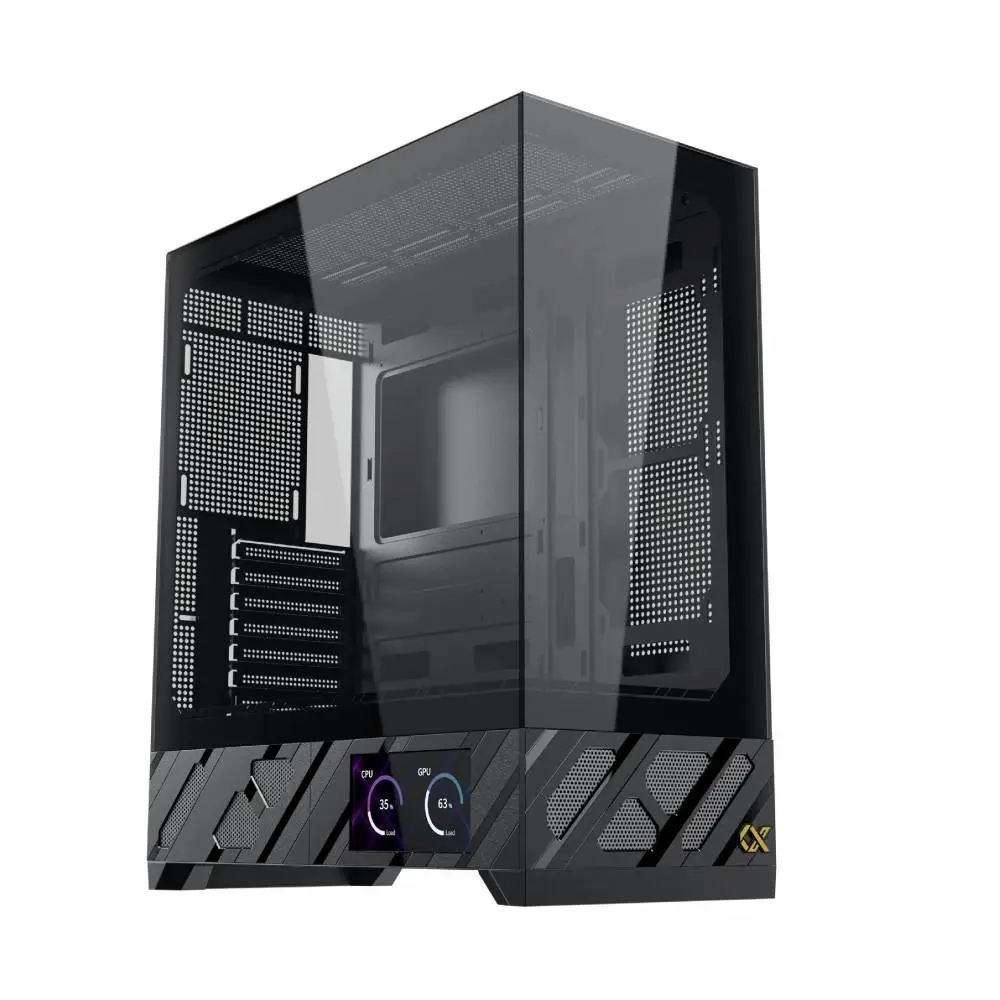 Кутия Xigmatek Alphard Pro, 6 inch LCD Display, 6 ARGB Fans Case E-ATX