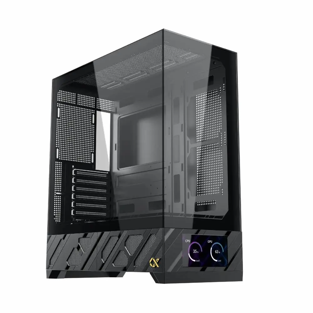 Кутия Xigmatek Alphard Pro, 6 inch LCD Display, 6 ARGB Fans Case E-ATX