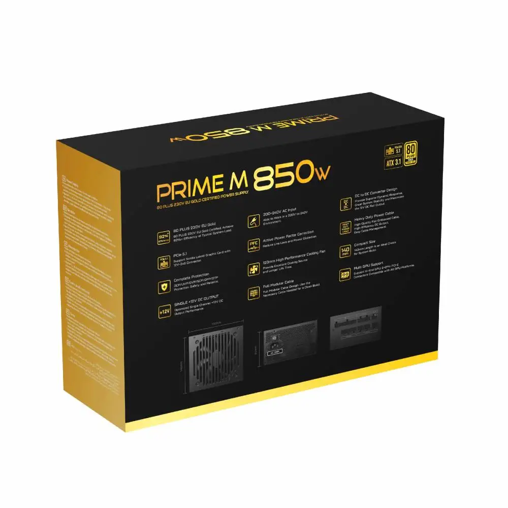 Захранване Xigmatek Prime M 850W 80 Plus Gold PSU ATX 3.1 Full Modular