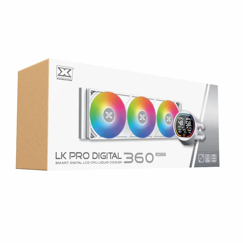 Водно охлаждане Xigmatek LK Pro 360 Digital Arctic 2.7 inch Digital LCD Display Water Cooling