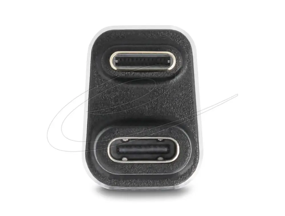 Delock Адаптер USB-C мъжко към женско USB-C, под  180&deg; ,  40 Gbps PD 3.1 240 W ,  U-образен 8K 60 Hz metal