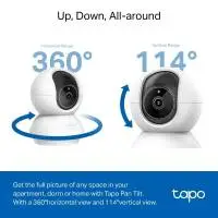 TP LINK Домашна охранителна камера с AI, 3K 5MP (2880&times;1620 px), H.264, microSD, 2.4 GHz Wi-Fi