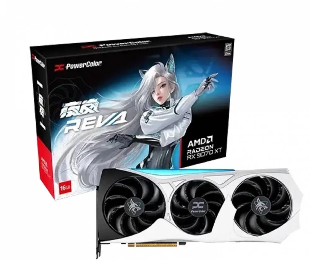 Видео карта PowerColor Radeon RX 9070 XT HELLHOUND OC REVA EDITION 16GB GDDR6
