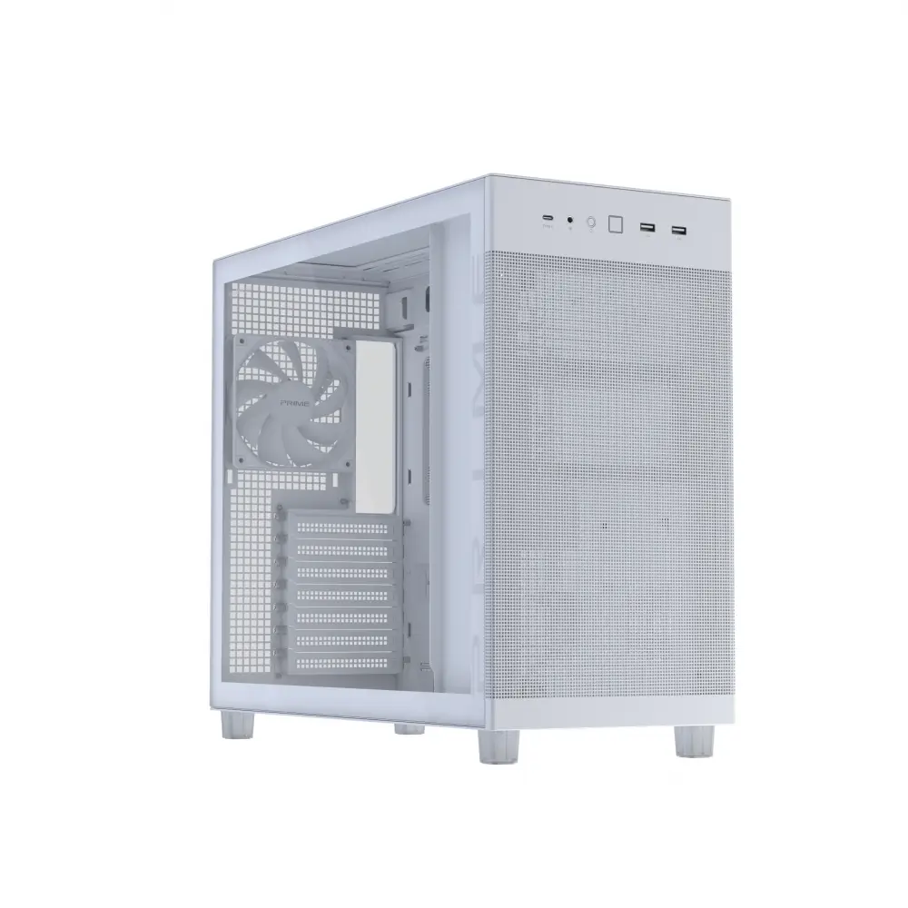 Кутия ASUS PRIME AP303 TG Compact ATX Case White