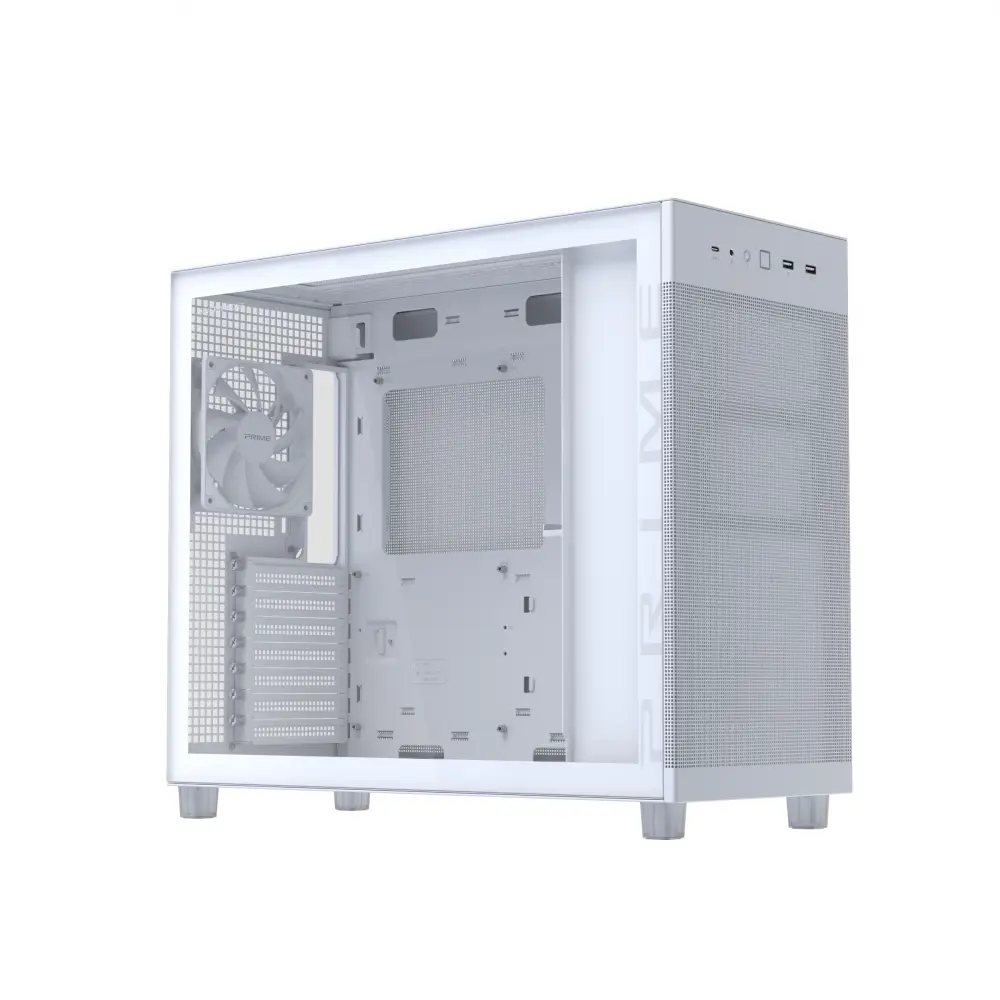 Кутия ASUS PRIME AP303 TG Compact ATX Case White