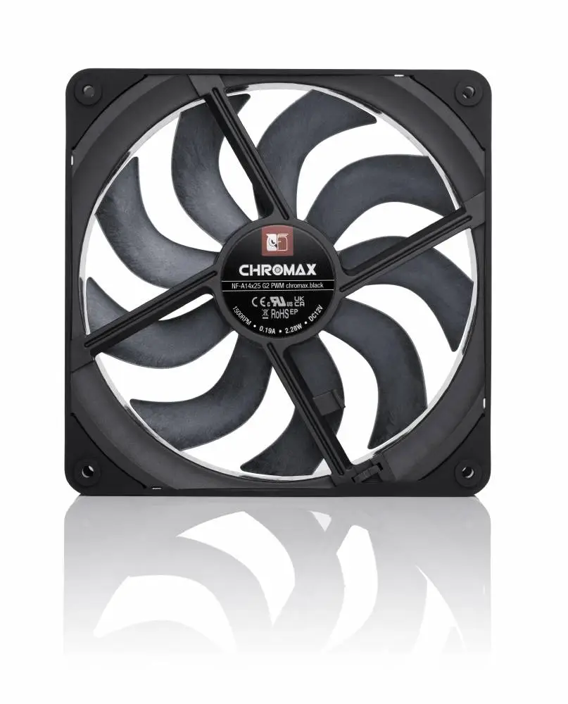 Вентилатор Noctua A14x25 G2 PWM chromax.black Fan 140mm 