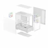 Кутия DeepCool CG380 3F WH Case ATX, 3 x ARGB Fans, USB-C