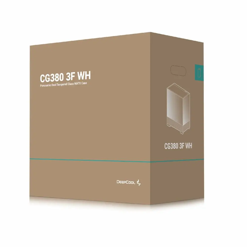 Кутия DeepCool CG380 3F WH Case ATX, 3 x ARGB Fans, USB-C
