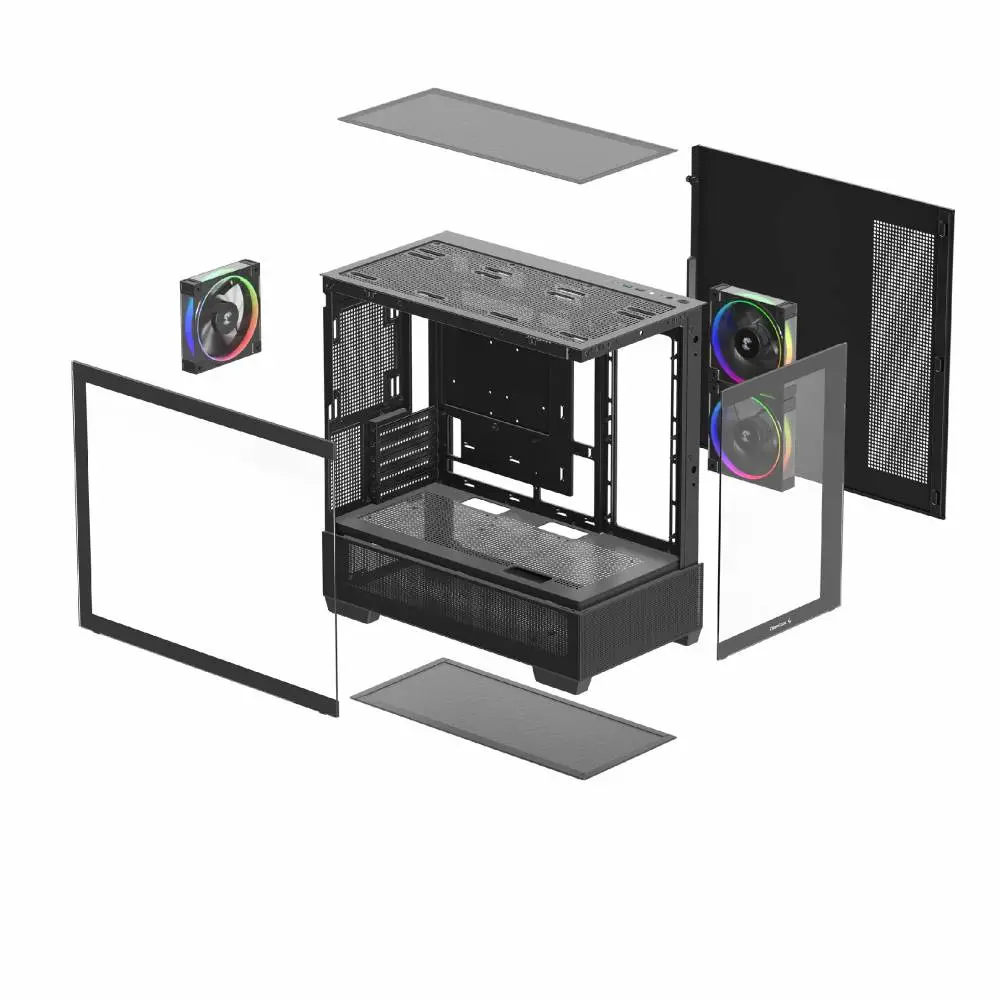 Kутия DeepCool CG380 3F Case ATX, 3 x ARGB Fans, USB-C 