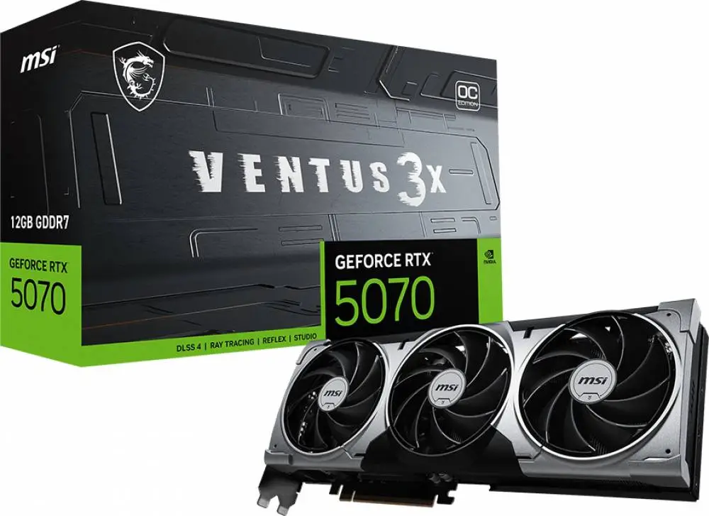 Видео карта MSI GeForce RTX 5070 12G VENTUS 3X OC - 912-V532-204