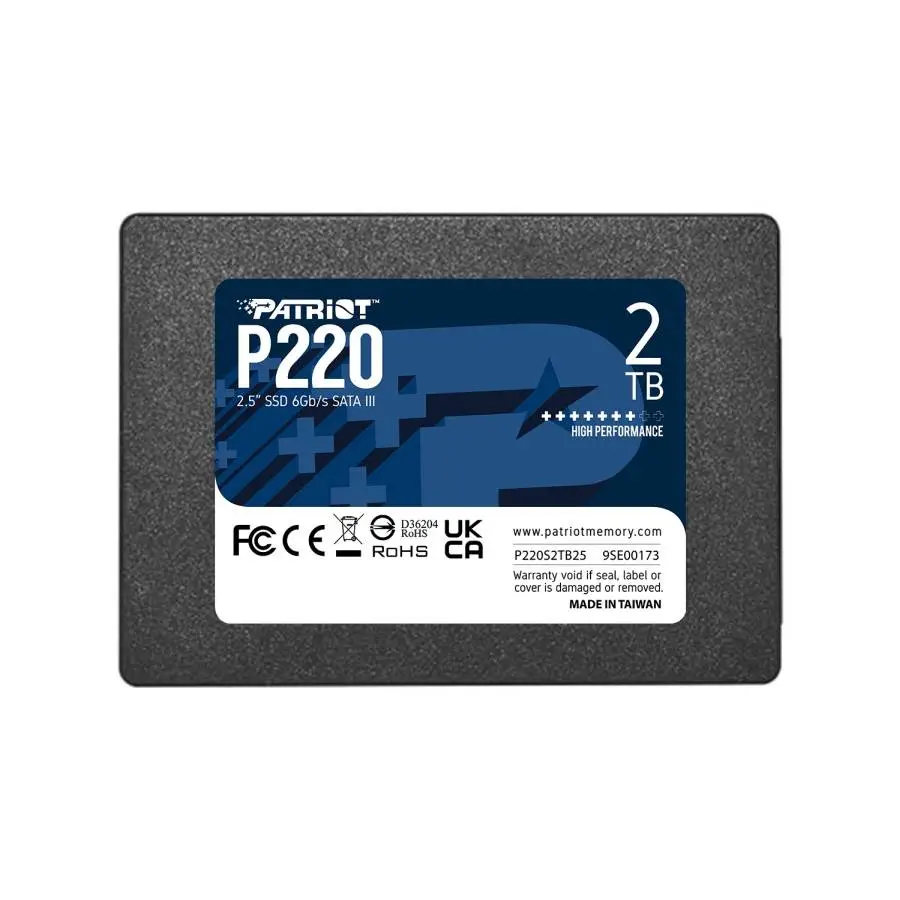 Диск SSD Patriot P220 2TB SATA3 2.5"- P220S2TB25