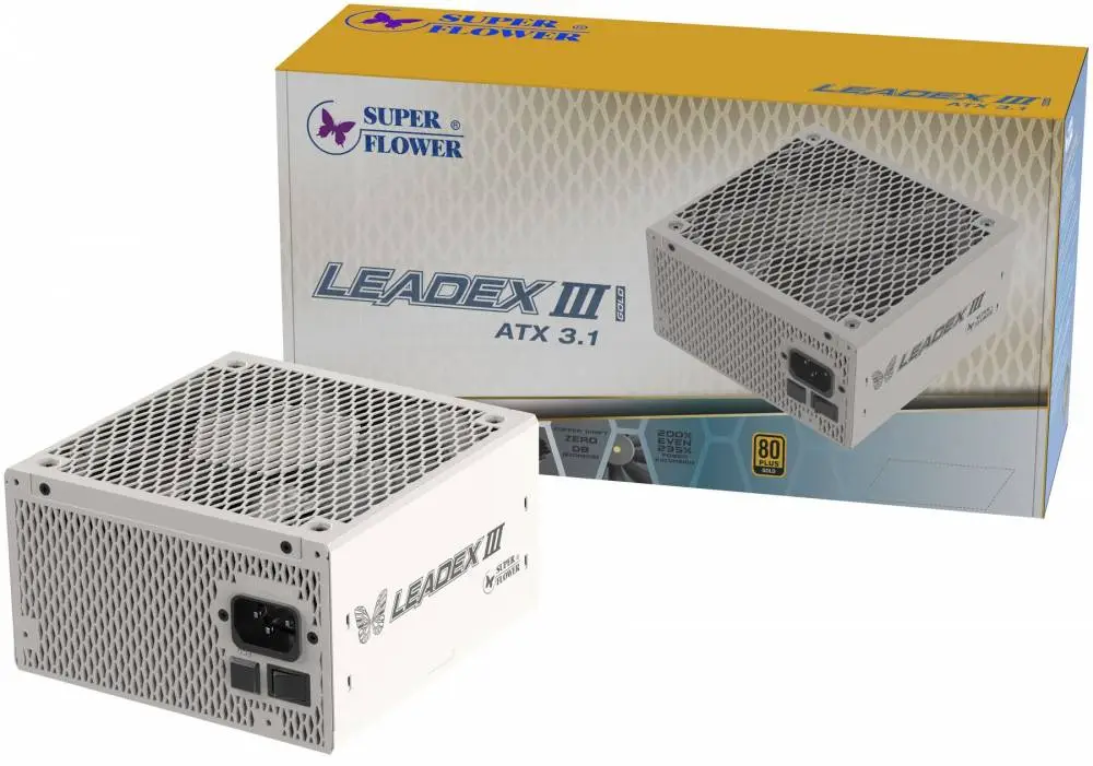 Захранване Super Flower Leadex III Gold 1300W 80 Plus Gold ATX 3.1 PSU - SF-1300F14GE(WH) 