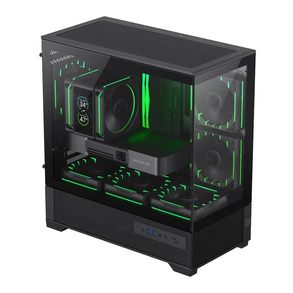 Кутия Gamemax Vista 2 MB Case EATX 3 x 120 mm Addressable RGB