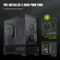 Кутия Gamemax Vista 2 MB Case EATX 3 x 120 mm Addressable RGB