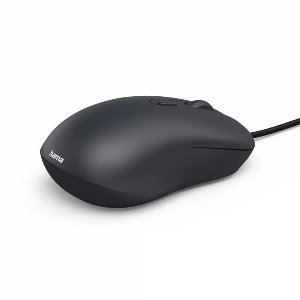 Оптична мишка HAMA CM-200, 4 бутонна, безшумна, с кабел, черна
