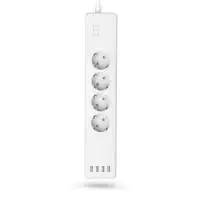 HAMA Смарт разклонител Wi-Fi  2.4Ghz, 4 гнезда, 4xUSB, 1.7 m, бял