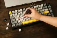Ajazz геймърска механична клавиатура Wireless Gaming Mechanical Keyboard AK820 PRO - Flying Fish [Linear] (English US), Black, Gray