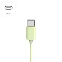 HAMA Слушалки с микрофон "Fun C", USB-C, водач за кабел от едната страна, зелени