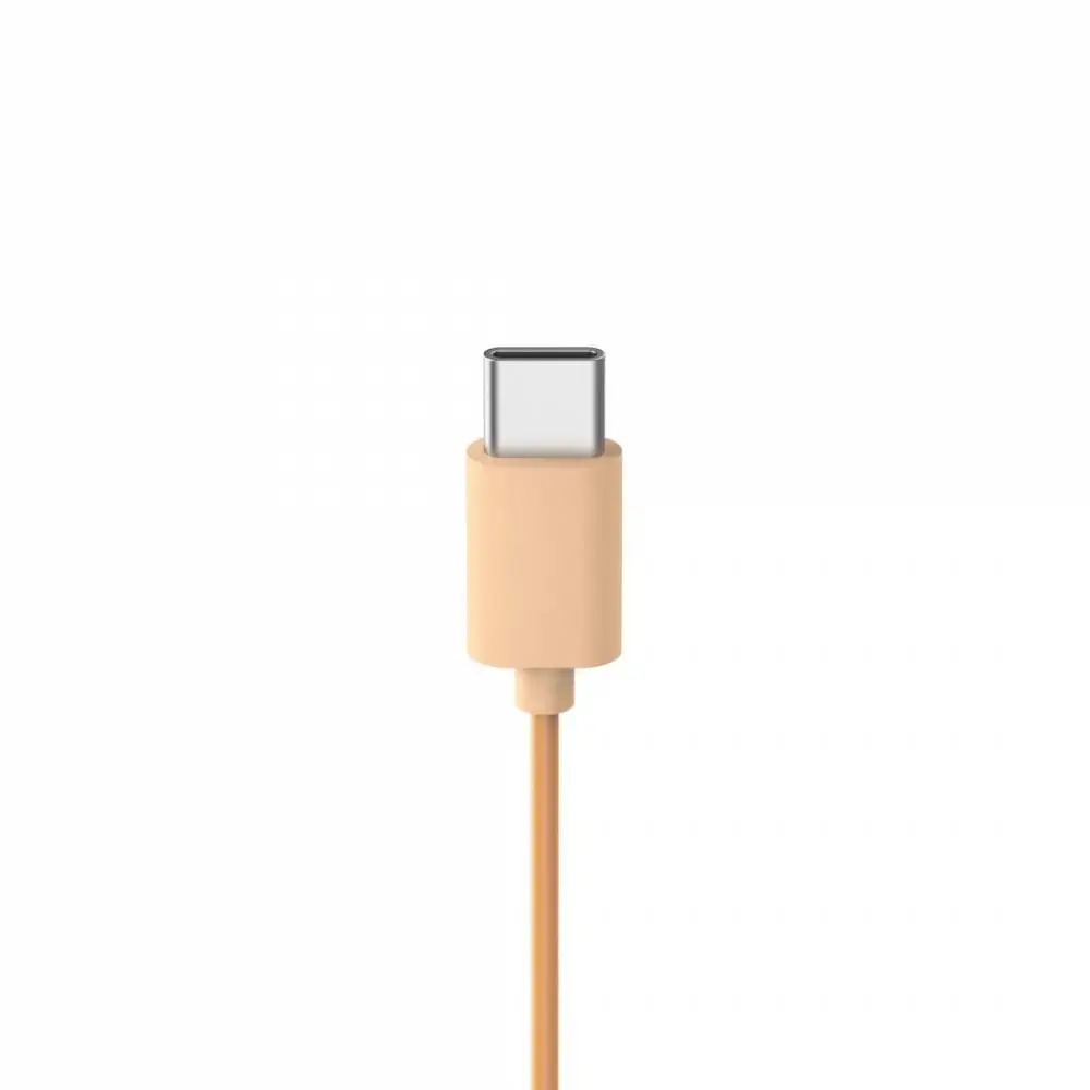 HAMA Слушалки с микрофон "Fun C", USB-C, водач за кабел от едната страна, Оранжев