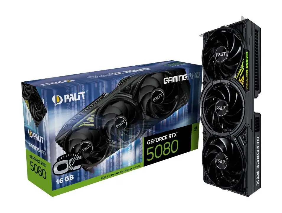 Видео карта Palit GeForce RTX 5080 GamingPro OC 16GB - NE75080S19T2-GB2031A