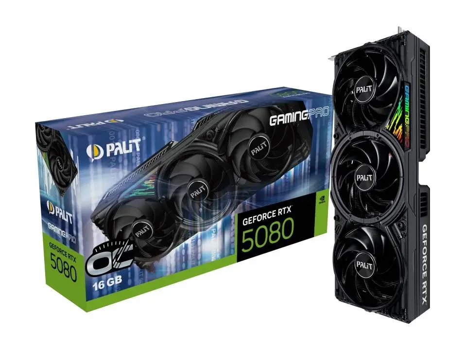 Видео карта Palit GeForce RTX 5080 GamingPro OC 16GB - NE75080S19T2-GB2031A