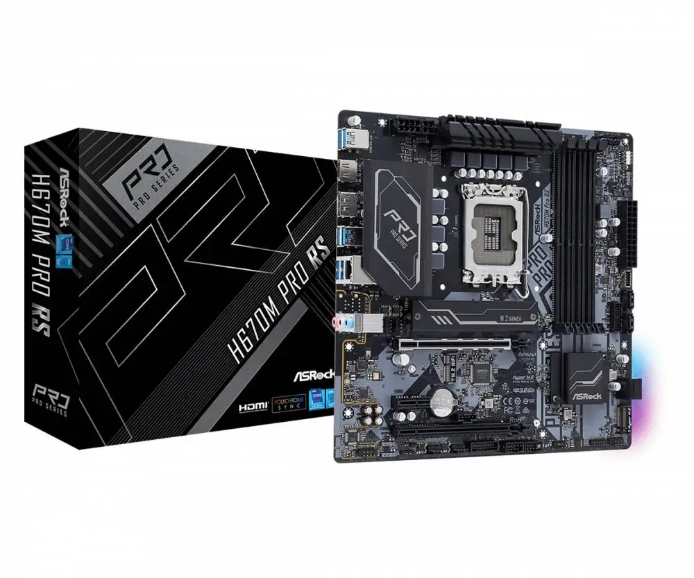 Дънна платка Asrock H670M PRO RS LGA1700 DDR4