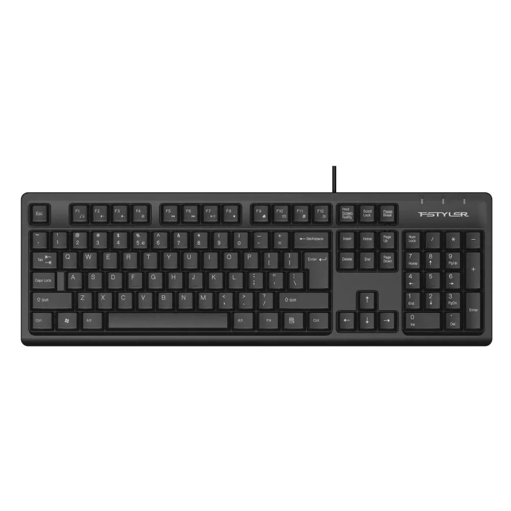A4tech FK12 Fstyler Мултимедийна жична клавиатура, USB, водоустойчива, кирилица