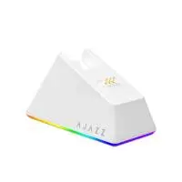 Ajazz професионална геймърска мишка AJ139 V2 MC - Wireless Gaming Mouse - 1K, Magnetic Charging Dock, White