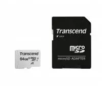 Памет Transcend 64GB microSD w/ adapter UHS-I U1 A1 - TS64GUSD300S-A