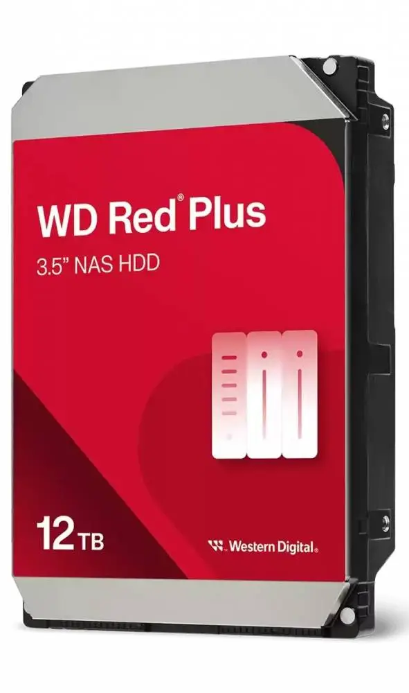 Хард диск WD Red Plus, 12TB NAS, 3.5", 512MB, 7200RPM - WD120EFGX