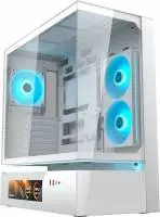 Кутия COUGAR CFV235 Vision Mid Tower White Case, LCD Display - CGR-2DA4W-V
