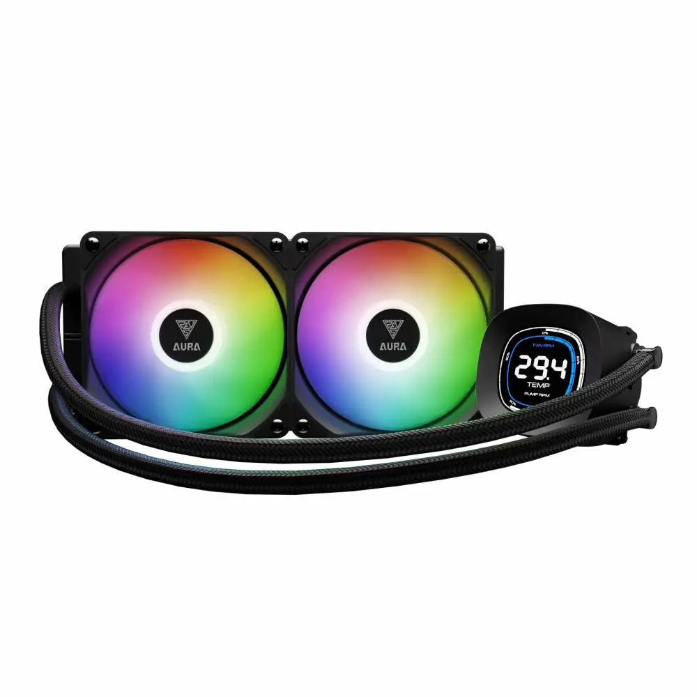 Водно охлаждане Gamdias AURA GL240 DIGITAL, Digital Display, aRGB, Water Cooling 240mm