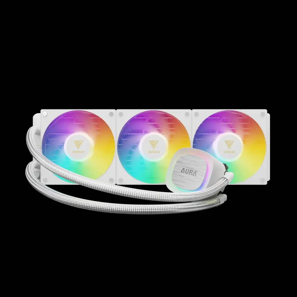 Водно охлаждане Gamdias AURA GL360 v2 WH aRGB Water Cooling 360mm