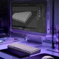 Madlions професионална геймърска механична клавиатура Professional Gaming Mechanical Keyboard NANO 68 WH - 8K, Magnetic Amber Pro Switches, (English US)
