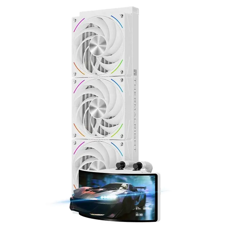 Водно охлаждане Thermalright Vision 360 Turbo ARGB White Water Cooling Rainbow, 6.67 inch Curve OLED Display