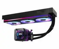 Водно охлаждане Asrock Phantom Gaming 360 LCD, 360mm, ARGB, LCD Display, AIO Cooler