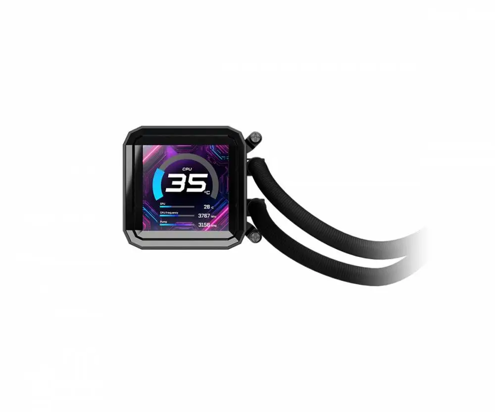 Водно охлаждане Asrock Phantom Gaming 360 LCD, 360mm, ARGB, LCD Display, AIO Cooler