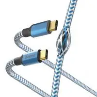 Кабел "Relfective" USB-C мъжко&ndash; USB-C мъжко, 1.5м, 480Mb/s, син