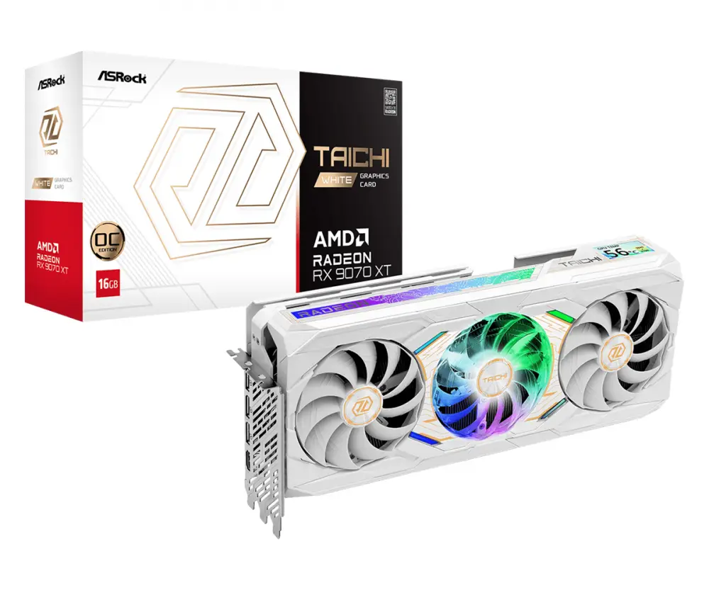 Видео карта ASRock RADEON RX 9070 XT TAICHI OC 16GB GDDR6