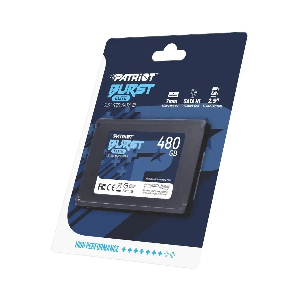 Диск SSD Patriot Burst Elite 480GB 2.5" SATA3 6Gb/s 3D NAND Flash - PBE480GS25SSDR