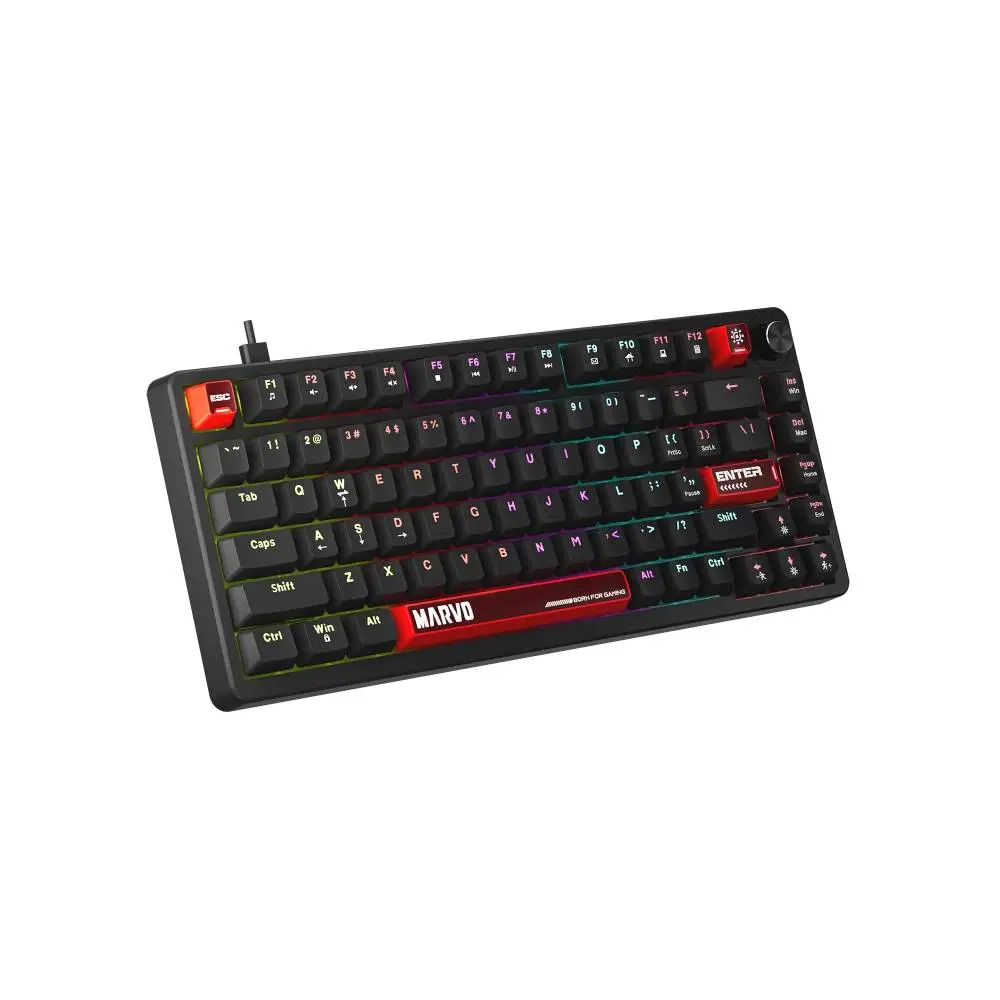 Marvo геймърска механична клавиатура Gaming Mechanical Keyboard Arma 82 KG936 - 1K, TNT Peach Switches [Linear], (English US)