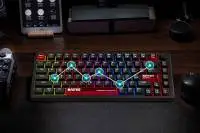 Marvo геймърска механична клавиатура Gaming Mechanical Keyboard Arma 67 KG935 - 1K, TNT Peach Switches [Linear], (English US)