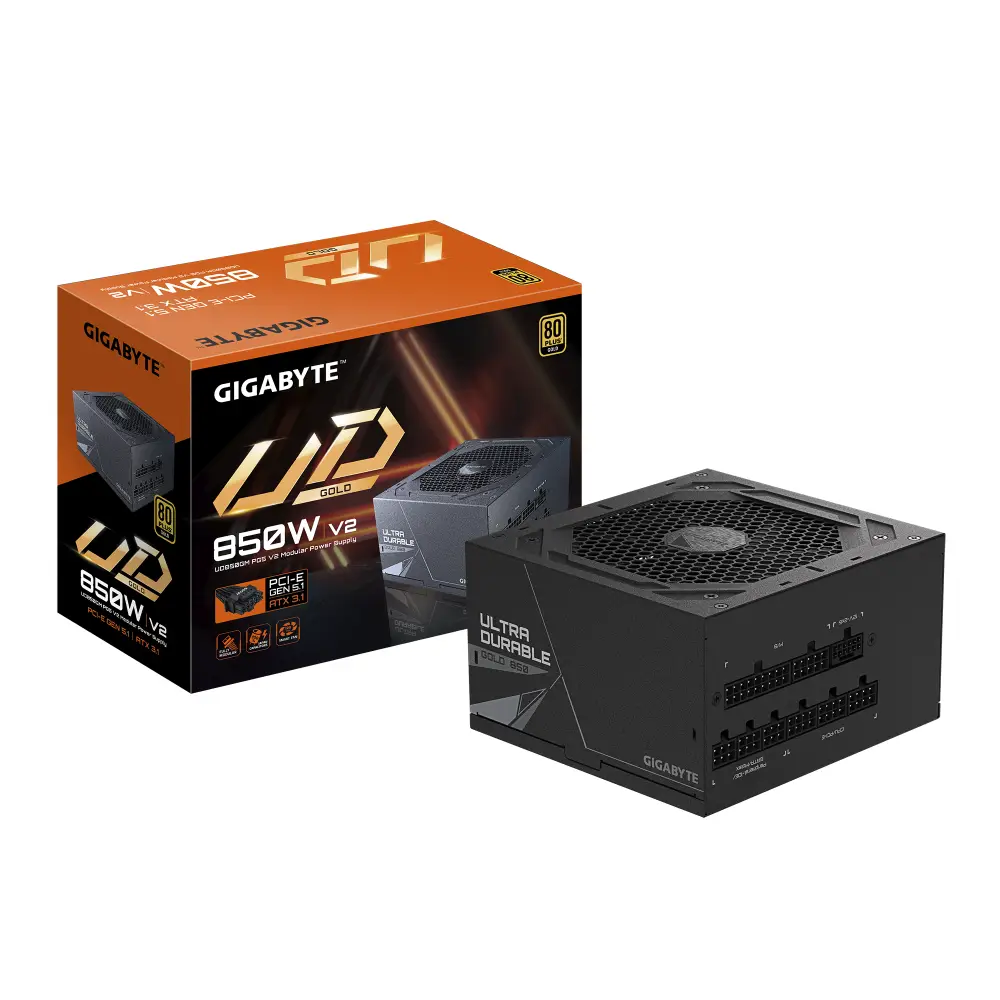 Захранване Gigabyte P850GM PG5 V2, 850W, 80 Plus Gold, Modular, ATX 3.1, PCIe 5.1 