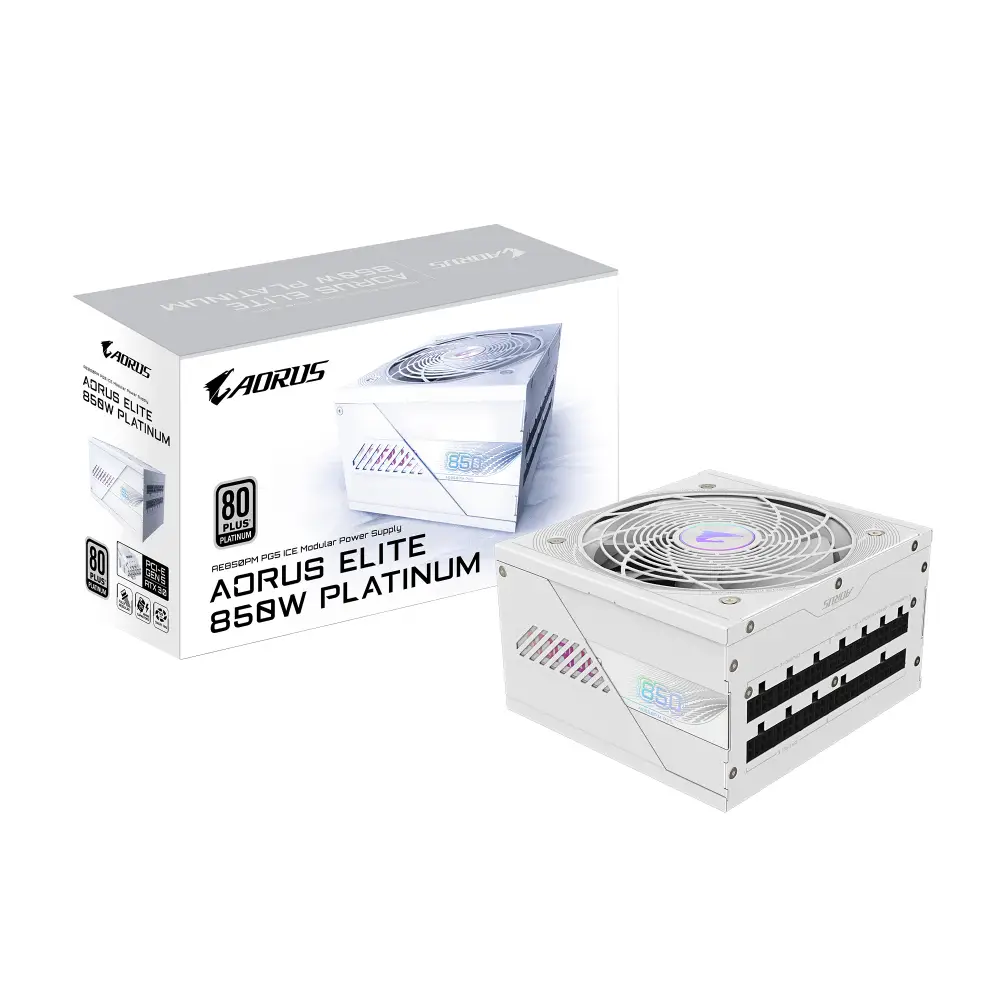 Захранване Gigabyte AORUS ELITE P850W ICE 80 Plus Platinum, PCIe 5.0